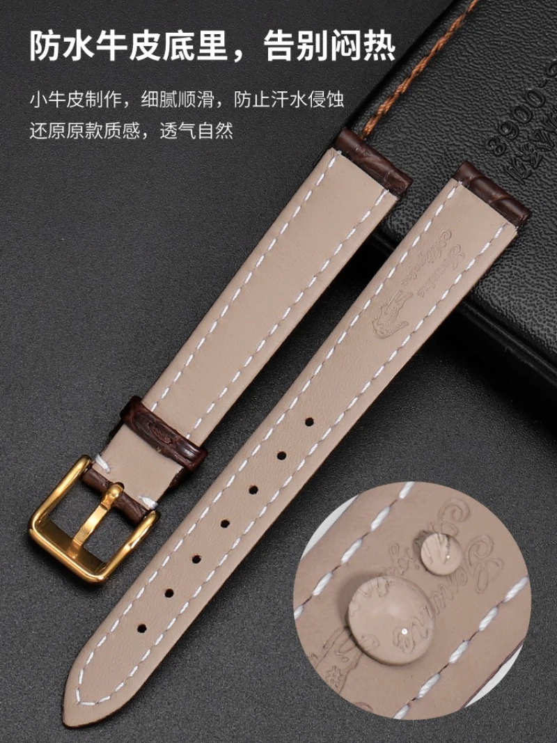 FUYIJIA 12MM~18MM Alligator Watchbands C-hopard L-ongines Substitute Strap Pin Buckle Genuine Crocodile Belt Watch Accessories