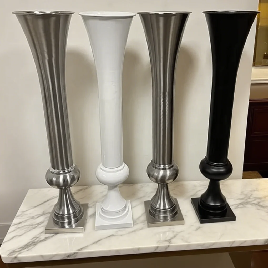 

4 to 14pcs)Metal Candlestick Candelabra Candle Holders Stands Wedding Table Centerpieces Flower Vases Road Lead Party Decoration