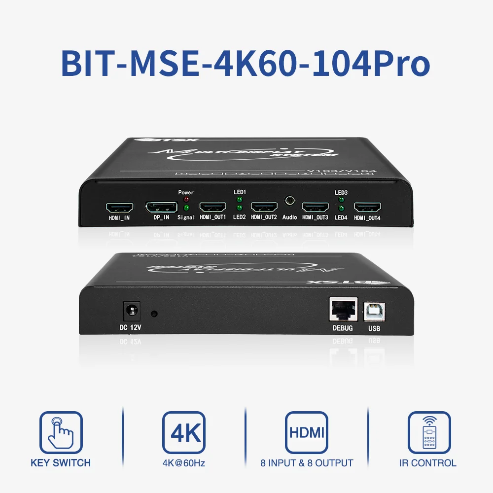 Bitvisus Hot Sale 2025 Multi Screen Extender 4 HDMI Output Video Wall 1x4 4x1 2x2 4K60 LCD LED Processor Multi-channel Large Ads