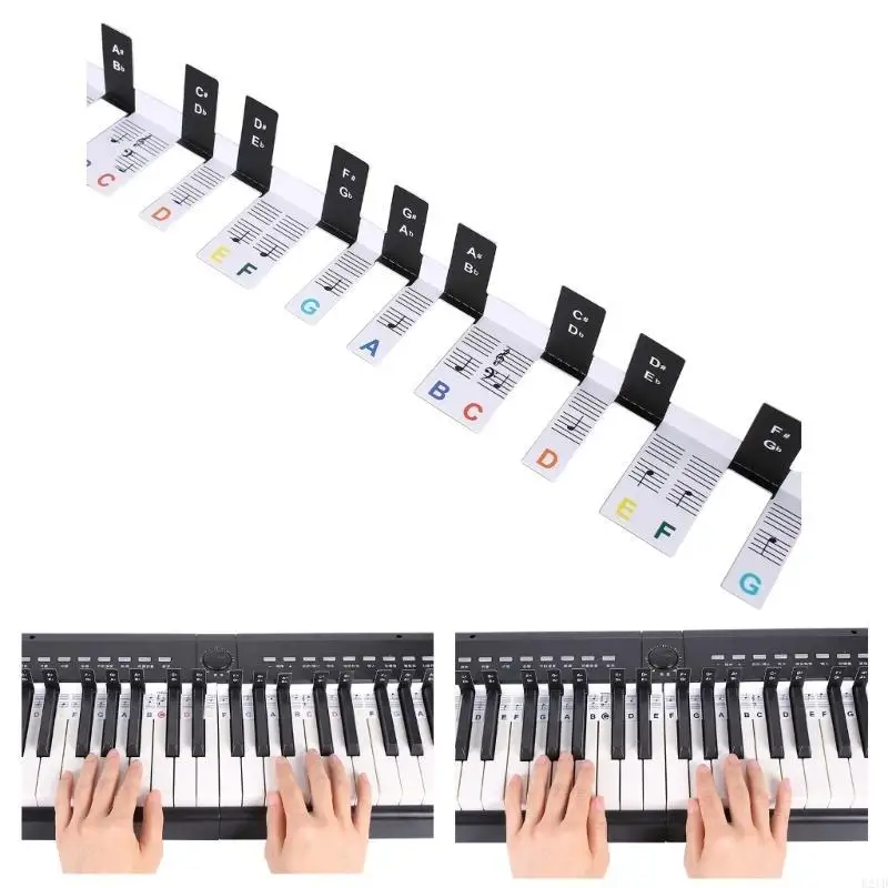   Removable 88-Key Piano Keyboard Stickers Marker for Learning and Practice