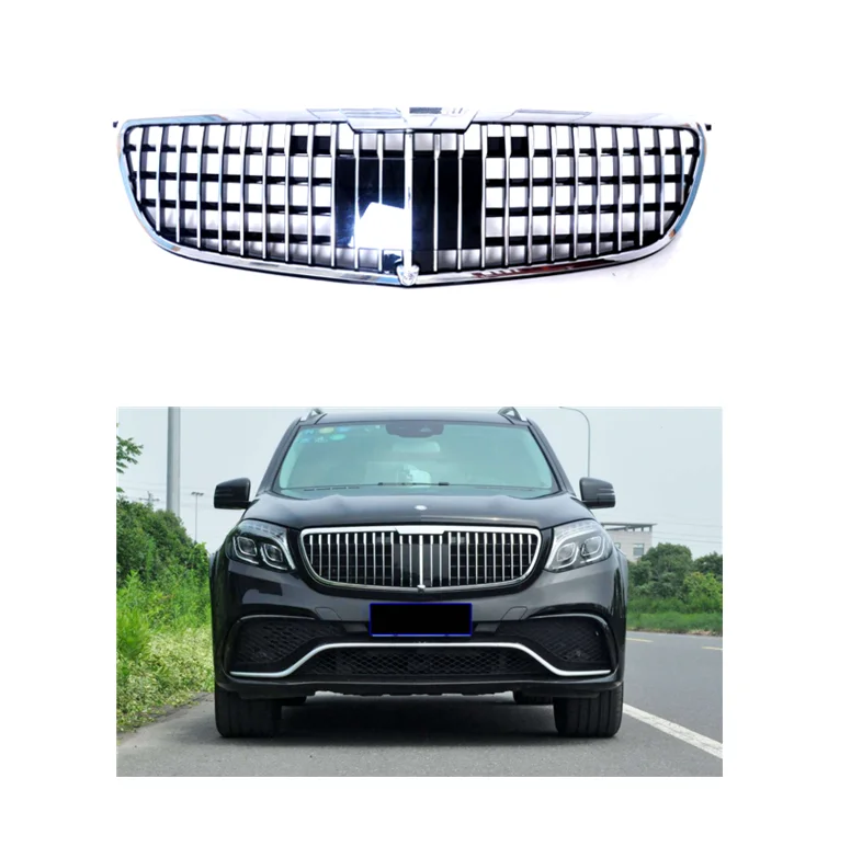 Automotive Parts Radiator Grille For Mercedes Benz GLS X166 2016-2019 Upgrade Mercedes Benz GLS Maybach Grill