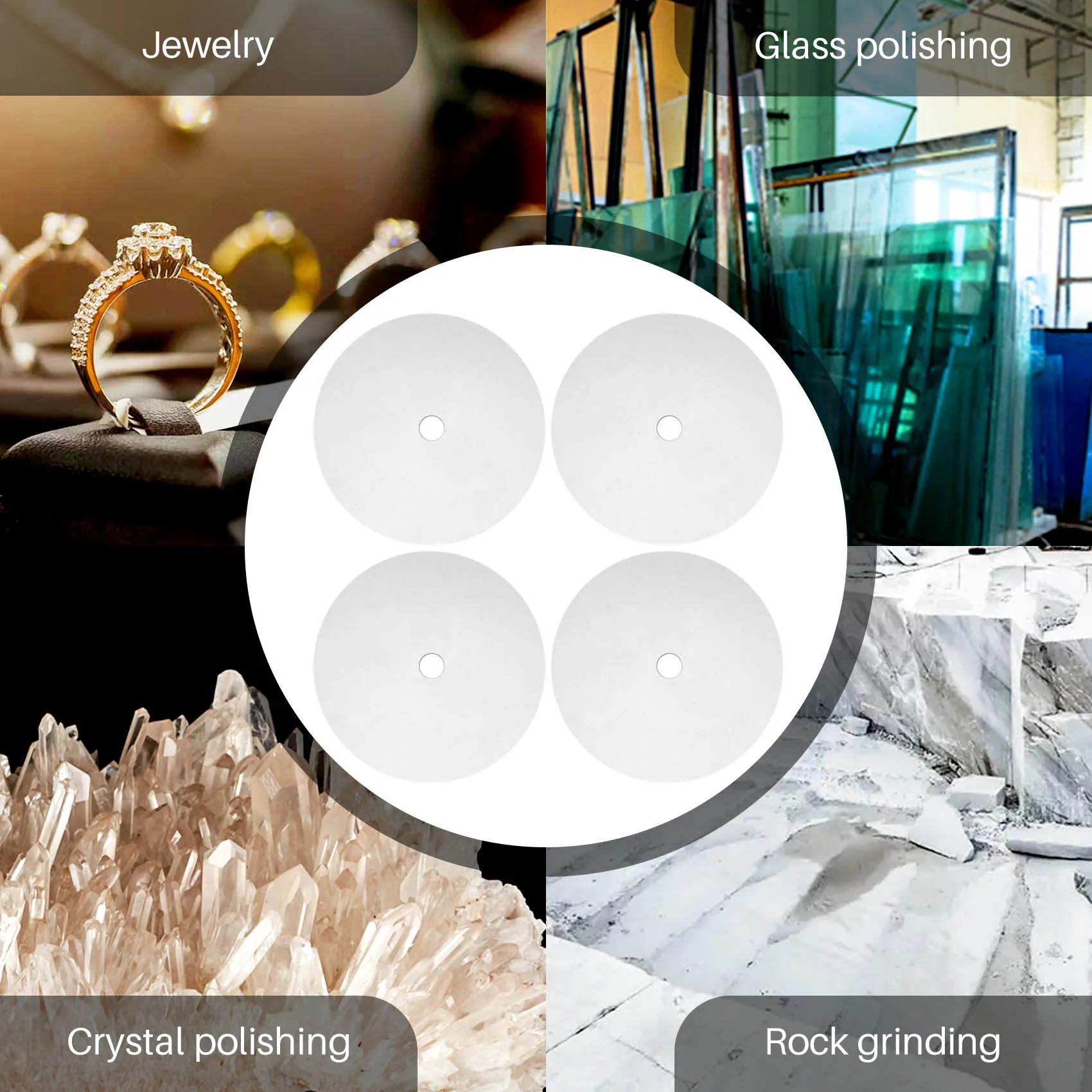 ABXF-4 個ダイヤモンド研磨ディスク 600 800 1200 3000 グリット 6 インチフラットラップ砥石ラッピング研削ディスクツール