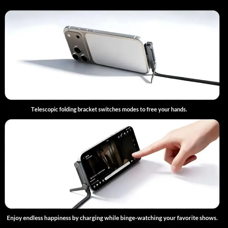 Arrival Durable Braided 240W USB‑C Fast Charging Cable Foldable Phone Stand Design Gaming Travel Daily All Type‑C Device Charger