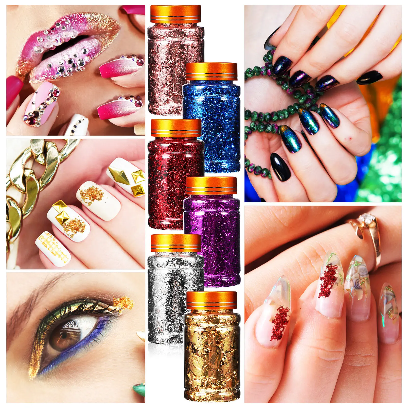 

Foil Flakes Nail Art Gold Glitter For Acrylic Nails Resin Craft Design Supplies Flakes For Nails Manicure Decoration