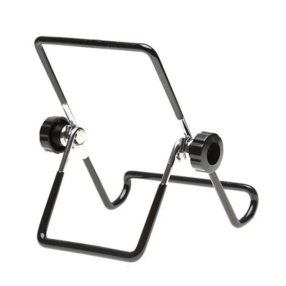 Black Aluminium Alloy Tablet Stand Holder Universal Fit for 2 3 4 Air Mini Kindle Portable Foldable Lightweight 16.5x12x3.2cm