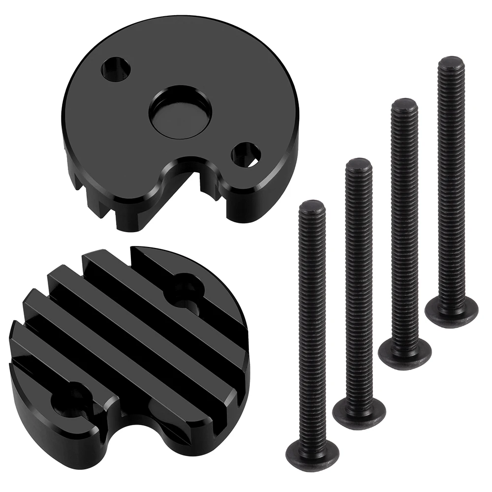 TRINOOD 1Pair Aluminum Alloy Motor Cover for 1/10 Tamiya Clod Buster Upgrade Parts