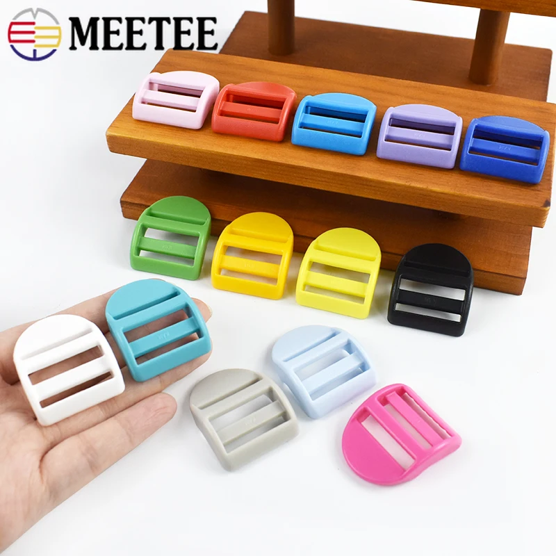 

10-50Pcs 25/32mm Plastic Buckle Tri Glide Slider Clasp Bag Strap Adjust Buckles Pet Collar Clasps DIY Accessories for Handbags