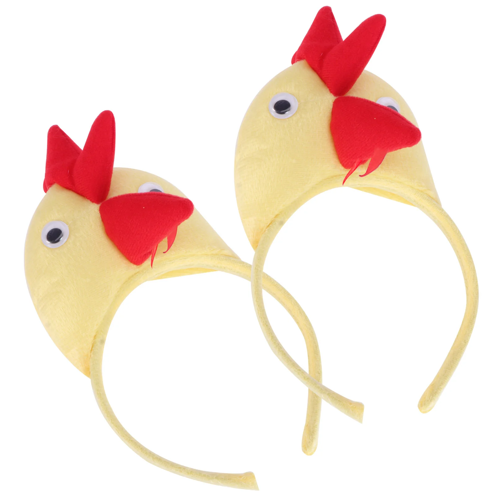 2 Pcs Hair Pin Rooster Headband Party Make up Festival Decor Yellow Hairwear Creative Headdress PP Cotton Women's Miss