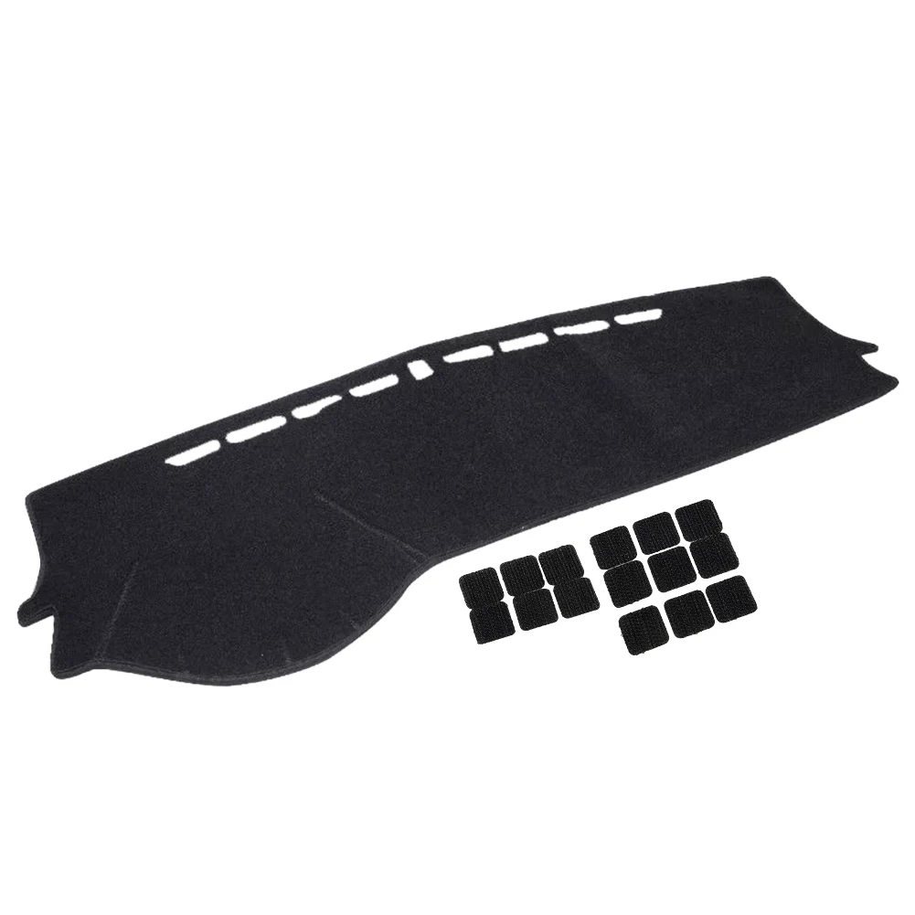 Dashboard Self-Adhesive Cover Dash Mat Pad LHD Fit for Kia Forte K3 Cerato 2019 2020 2021 2022 Black Polyester