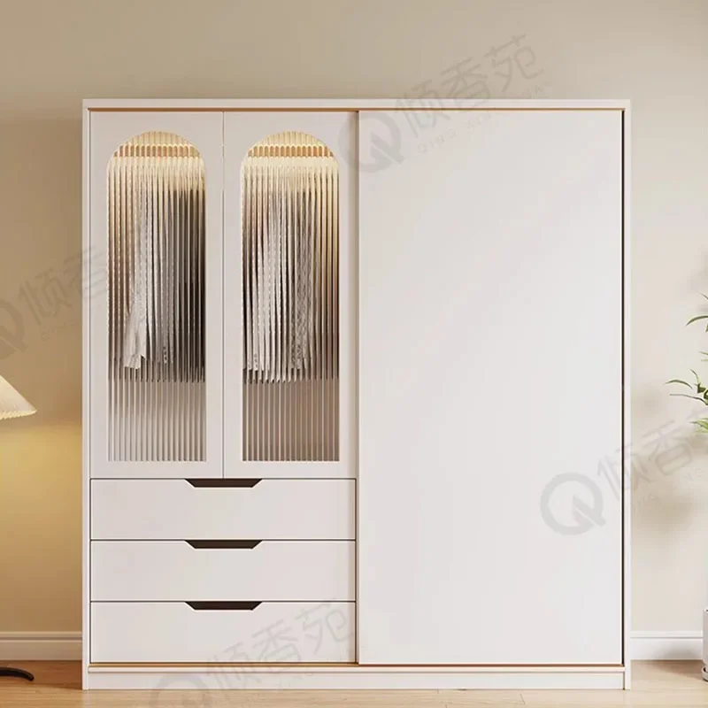 الأبيض الشمال خزانة معلقة أدراج التخزين خزانة غرفة النوم الخشبية الملابس المنظم Rangement Chambre أثاث المنزل