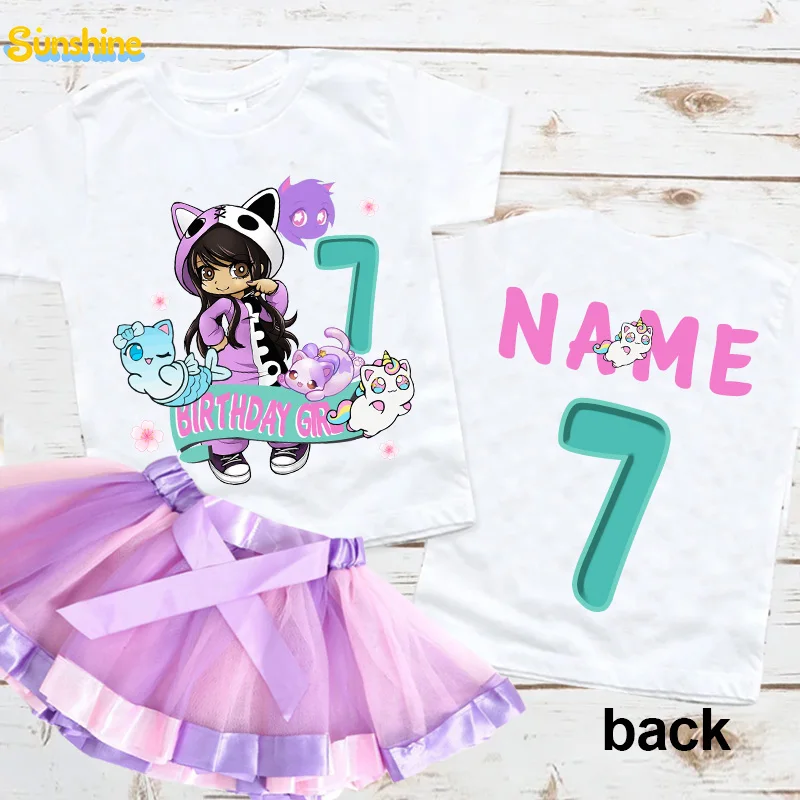 Conjunto de tutú de cumpleaños para niña, vestido para niños APHMAU, trajes a juego para cumpleaños, camiseta para niña, fiesta 5a, 6a, 7a, 4a, 3a, 2a, 1a, conjunto para niños
