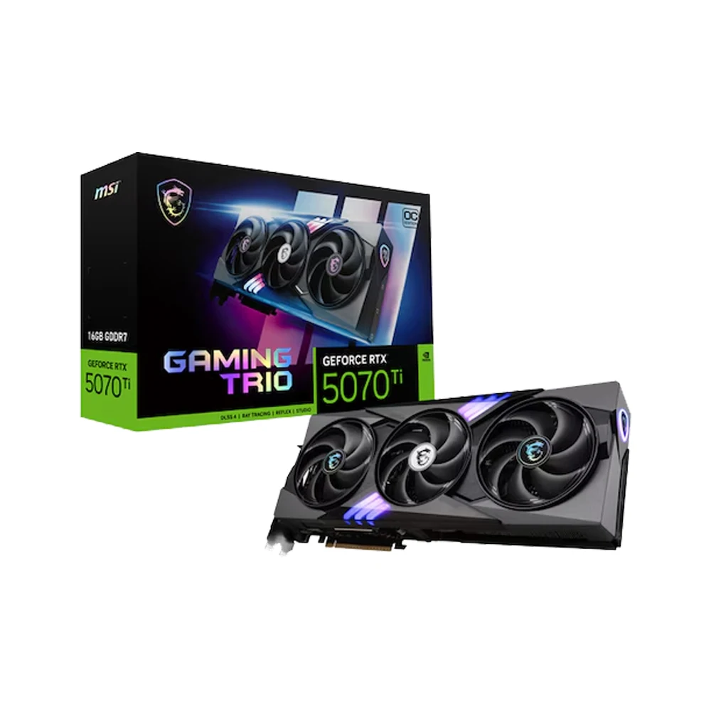 ●   Msi Geforce Rtx 5070 Ti Gaming Trio Oc D7 16 جيجا بايت Triple Frozz4