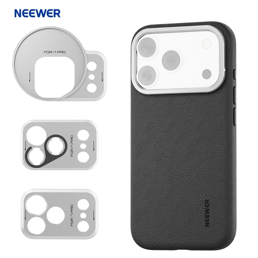 

Защитный модульный чехол-кейдж NEEWER для iPhone 17 Pro/Pro Max из ТПУ/ПК с кольцом для фильтра объектива 67 мм