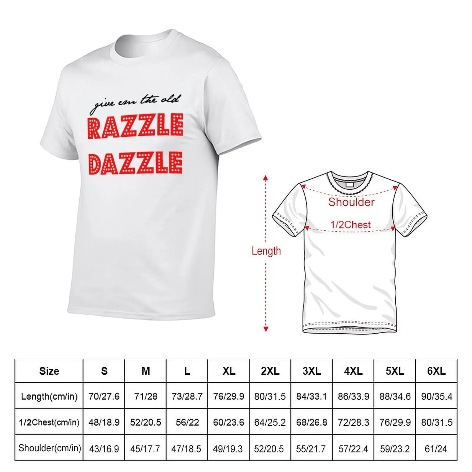Razzle Dazzle T-shirt uomo t-shirt magliette di cotone di lusso uomo T-shirt 100%