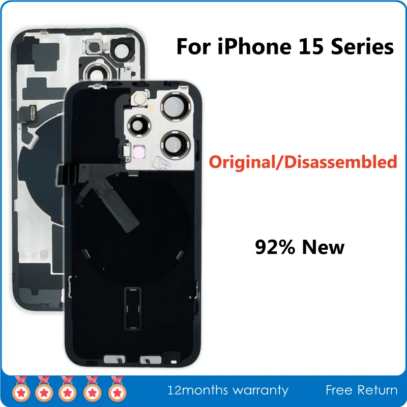 

Оригинальное заднее стекло с беспроводным гибким NFC для iPhone 15 Plus 15 Pro Max, используемое, около 92% новое, отрывается