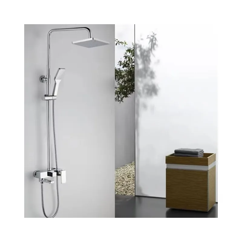 

Bathroom Chrome Shower Bottle Brass Wall Mounted Shower Set