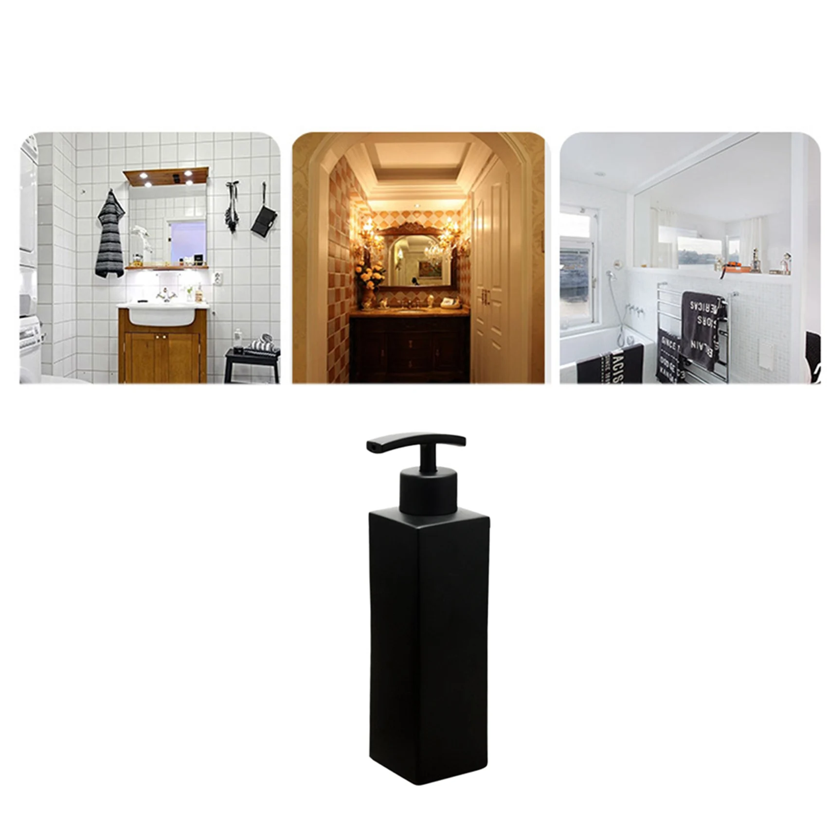 

AB11-2X Stainless Steel Black Liquid Soap Dispenser,Soap Dispensers,For Kitchen&Bathroom,350 ML