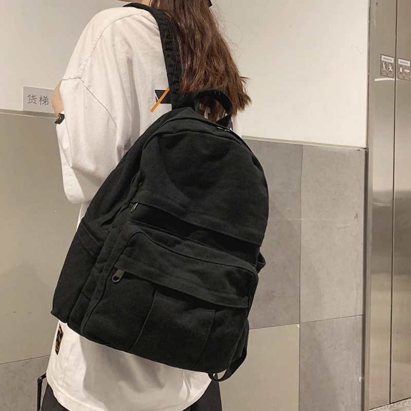 Canvas Backpacks for Women, Laptop Backpack Aesthetic Laptop Bookbag Vintage Backpack for College High School