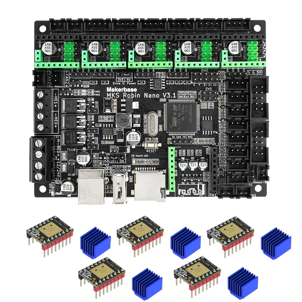 EARTH'S SURFACE MKS Robin Nano V3.1 32bit Controller Motherboard TMC2209 MKS TS35 Touchscreen für Ender3 WIFI Modul 3D Drucker Steuer Teile 7