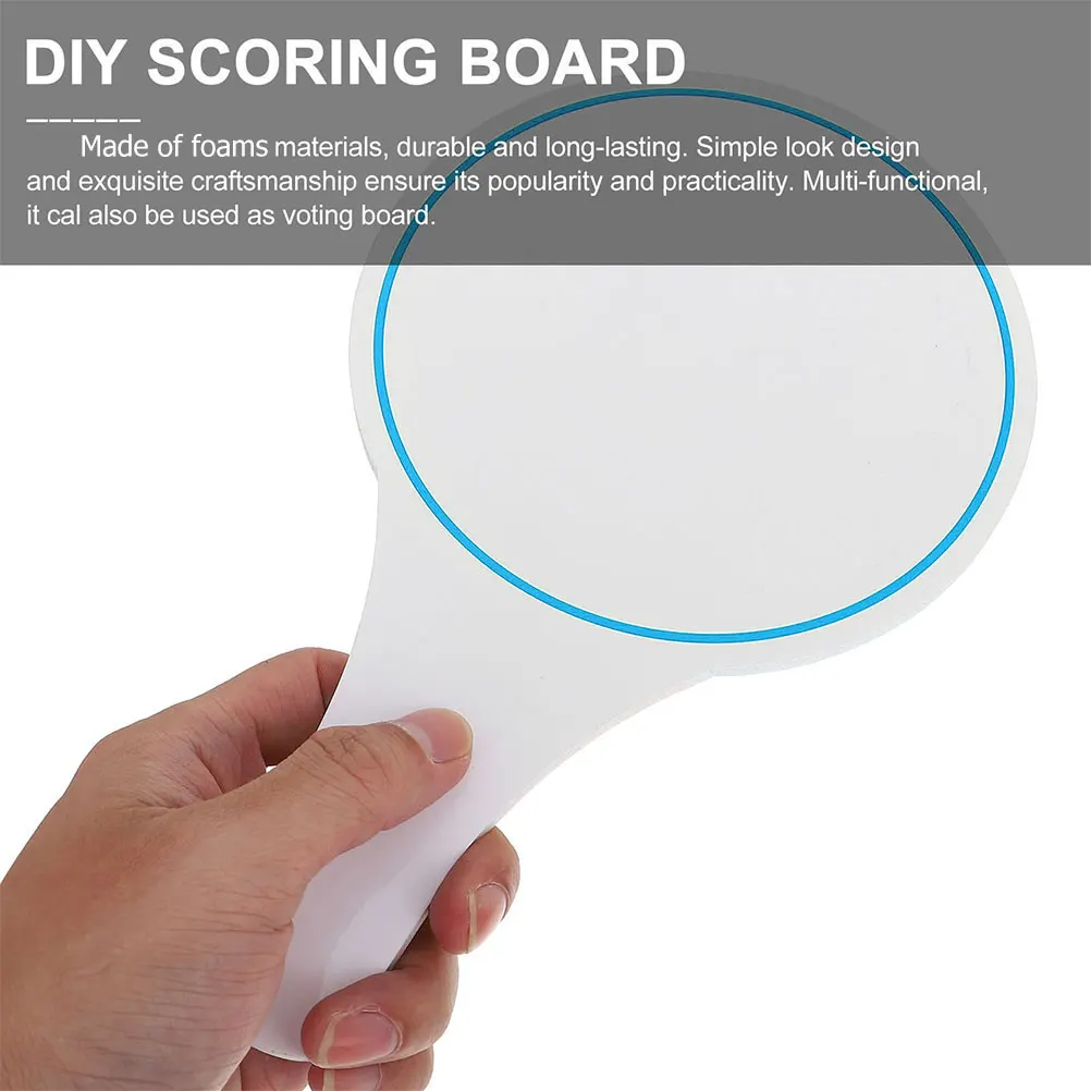 

2pcs Large White Scoreboard Dry Erase Board Student Marker Paddle Reusable Classroom Voting Scoring Tool for Kids