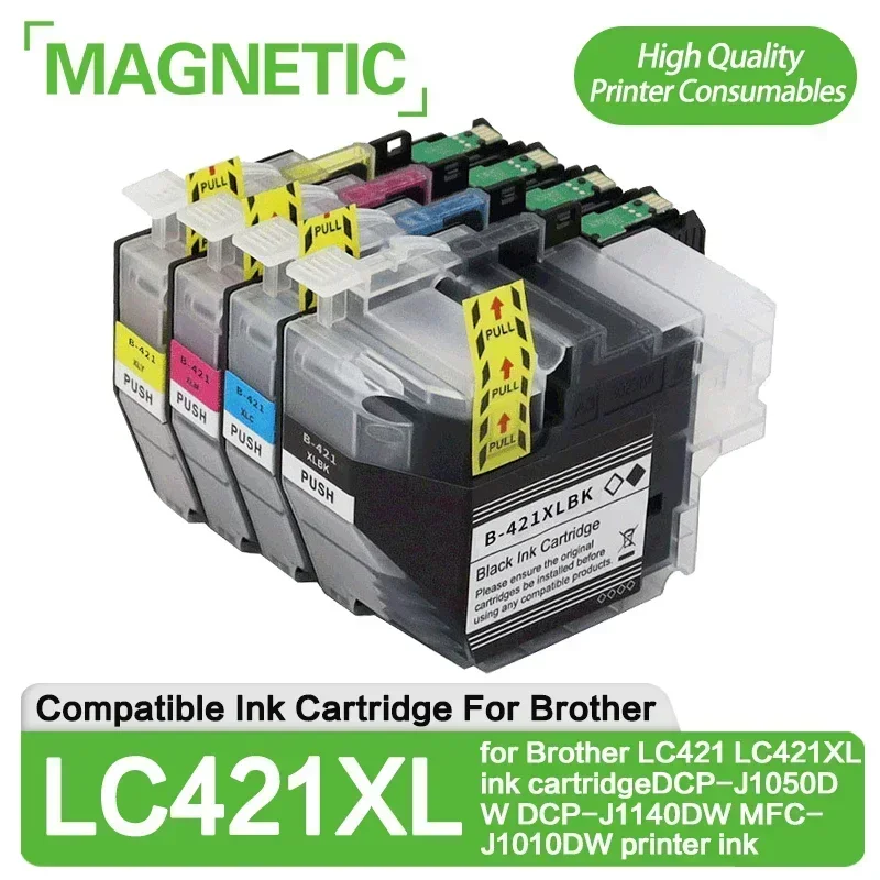 NEW Cartridge Compatible for Brother LC421 LC421XL ink cartridgeDCP-J1050DW DCP-J1140DW MFC-J1010DW printer ink