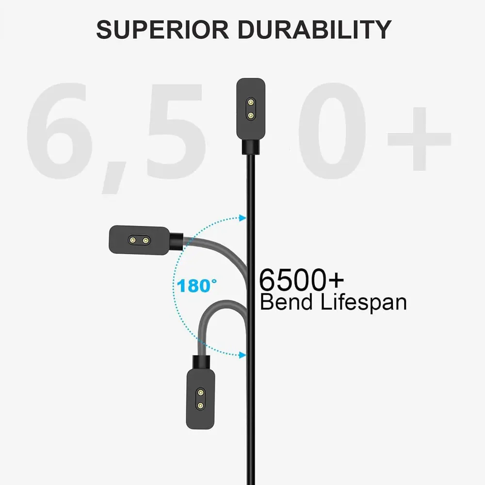 3,3 pies/1m para Xiaomi Smart Band 9 adaptador de cargador USB Cable de carga para Xiaomi Mi Band 9 Smratwatch Accesorios