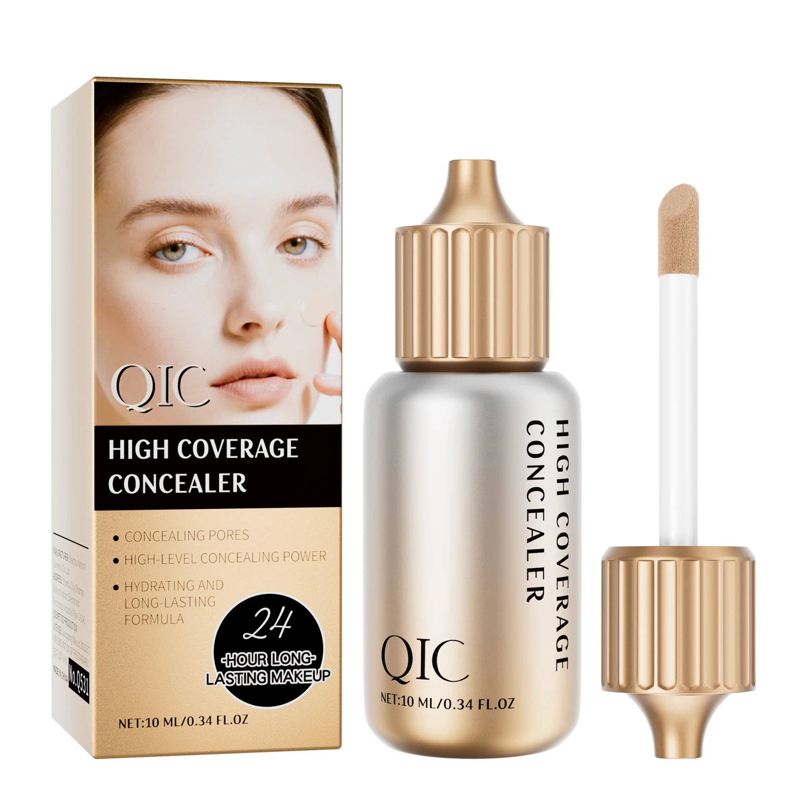 Corretivo corretivo de 5 cores, pequena garrafa de leite, ocultar rosto, marcas de acne, olheiras, iluminar a tez, base