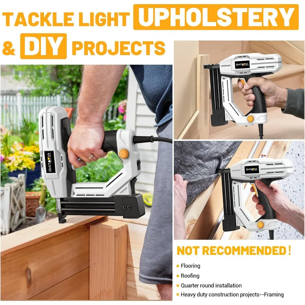 Clavadora Brad de calibre 18 de alta resistencia y pistola grapadora para trabajos de tapicería y carpintería