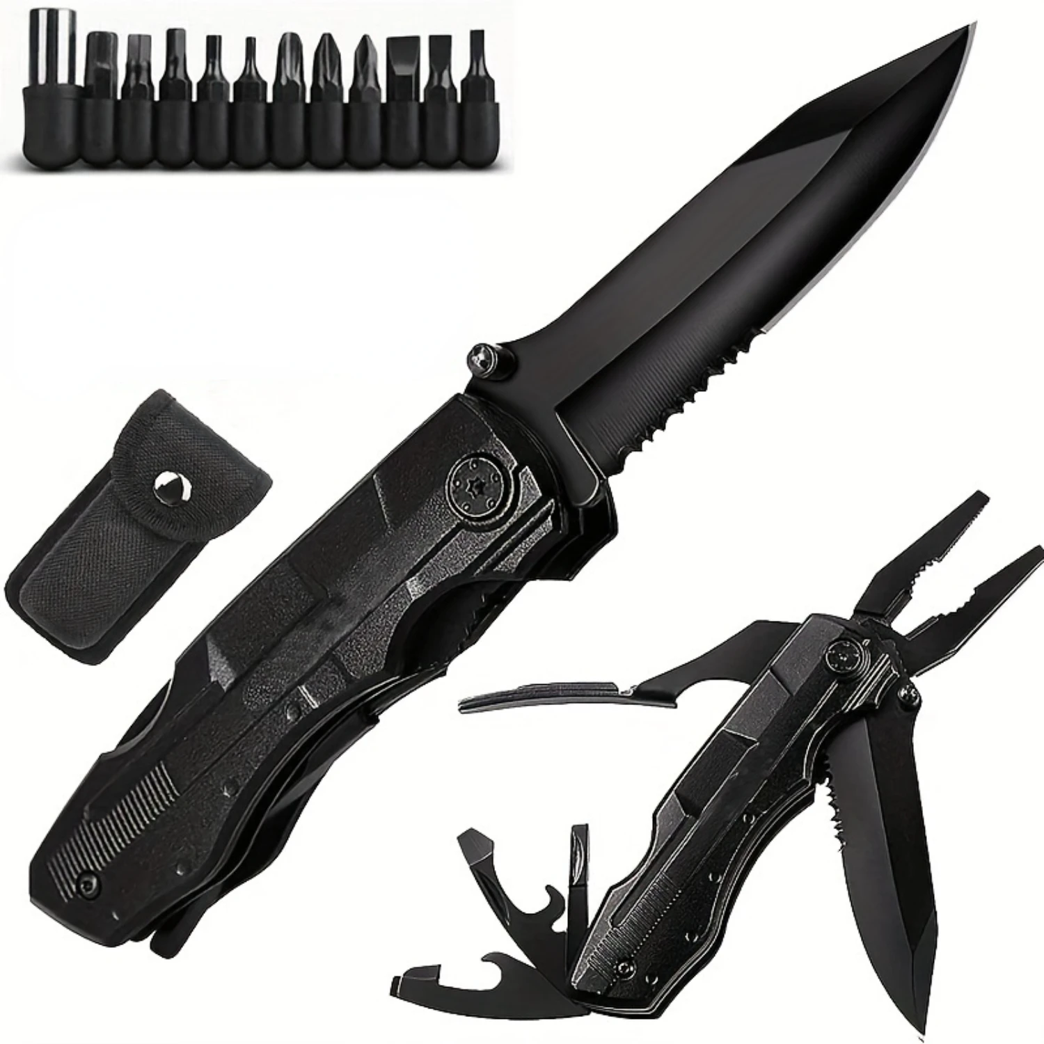 Multitool pocket  16 in 1,with Saw,Blade,Plier,Screwdrivers,Bottle Opener,Folding ,for Camping,Outdoor Survival ,Emergency Use,P