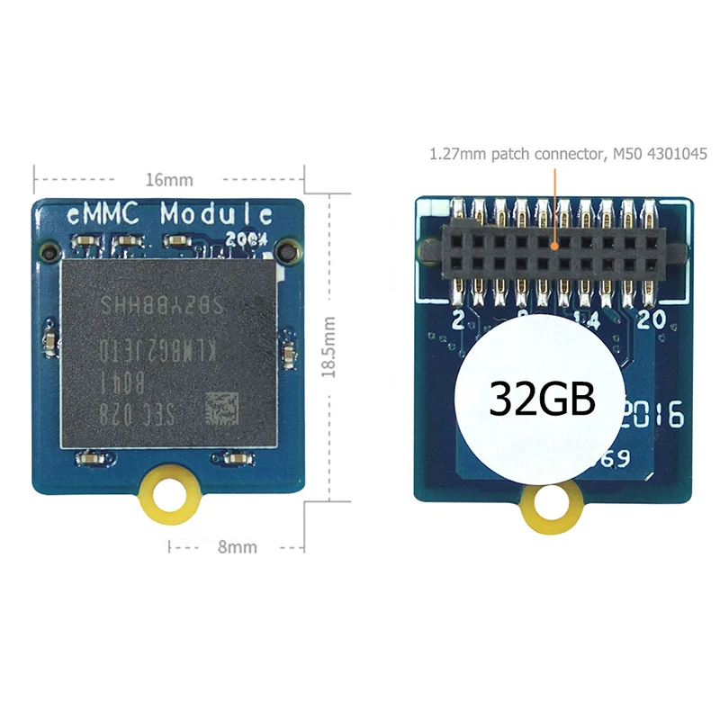 EMMC Module 8GB 16GB 32GB 64GB for Nano Pi with Micro SD-compatible to eMMC Module Adapter T2 Embedded Multi Media Card