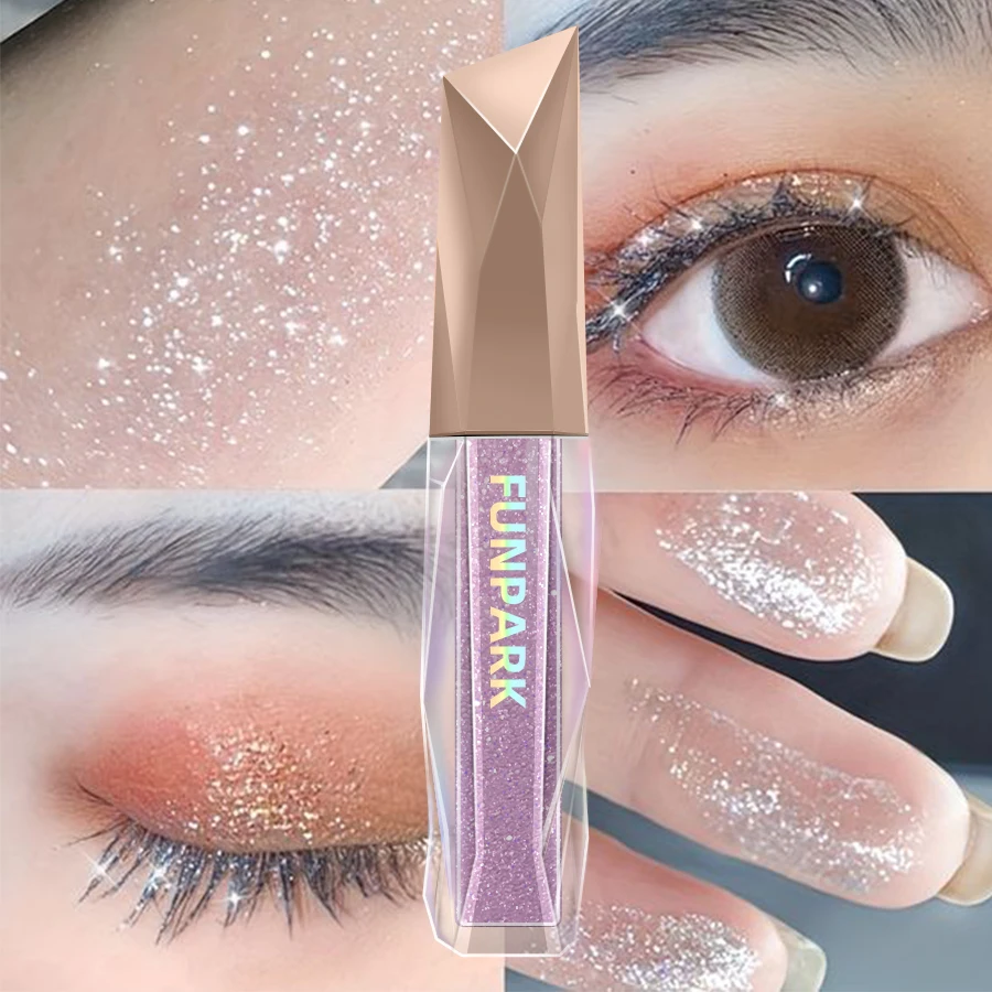 Deslumbrante Diamond Glitter Mascara, fórmula à prova d'água, duradoura, à prova de manchas, onda intensa, magia de alongamento, uma beleza Mus