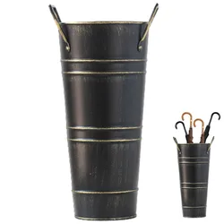 Retro Style Flower Arranging Bucket New Not Easy To Rust Pastoral Style Flower Pot Metal with Handle Iron Vase Office