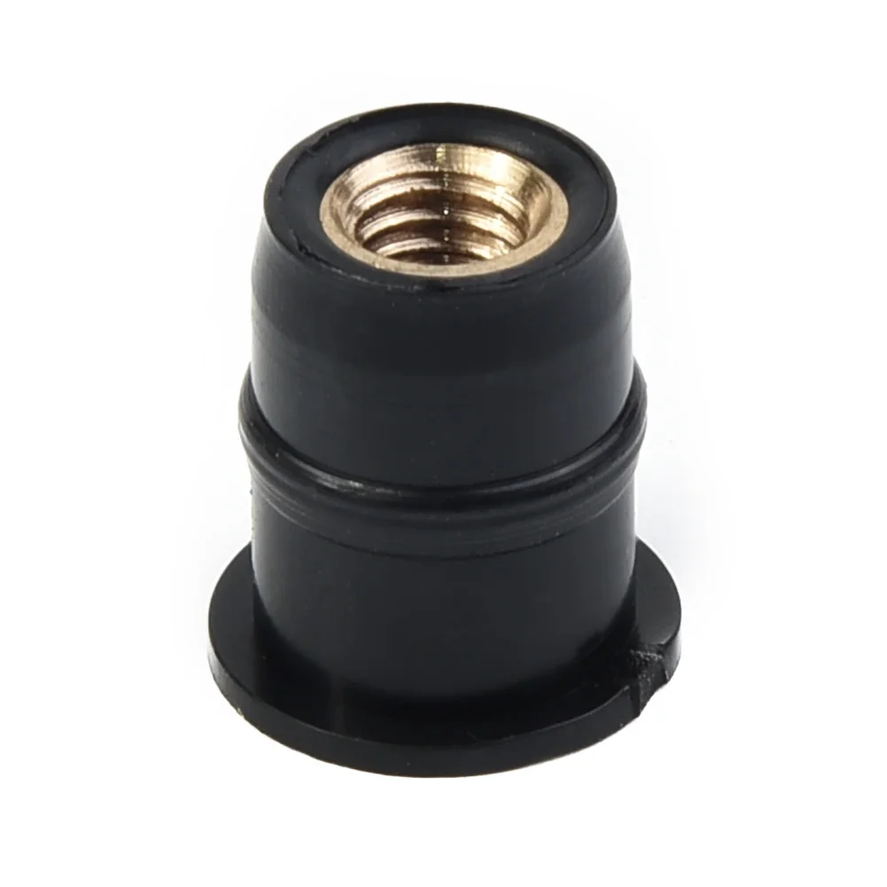 10PCS รถจักรยานยนต์ M5 เมตริกยาง Well Nuts กระจก Fairing Cowl Anodized อลูมิเนียมการสั่นสะเทือน Damper แผงยึด Part