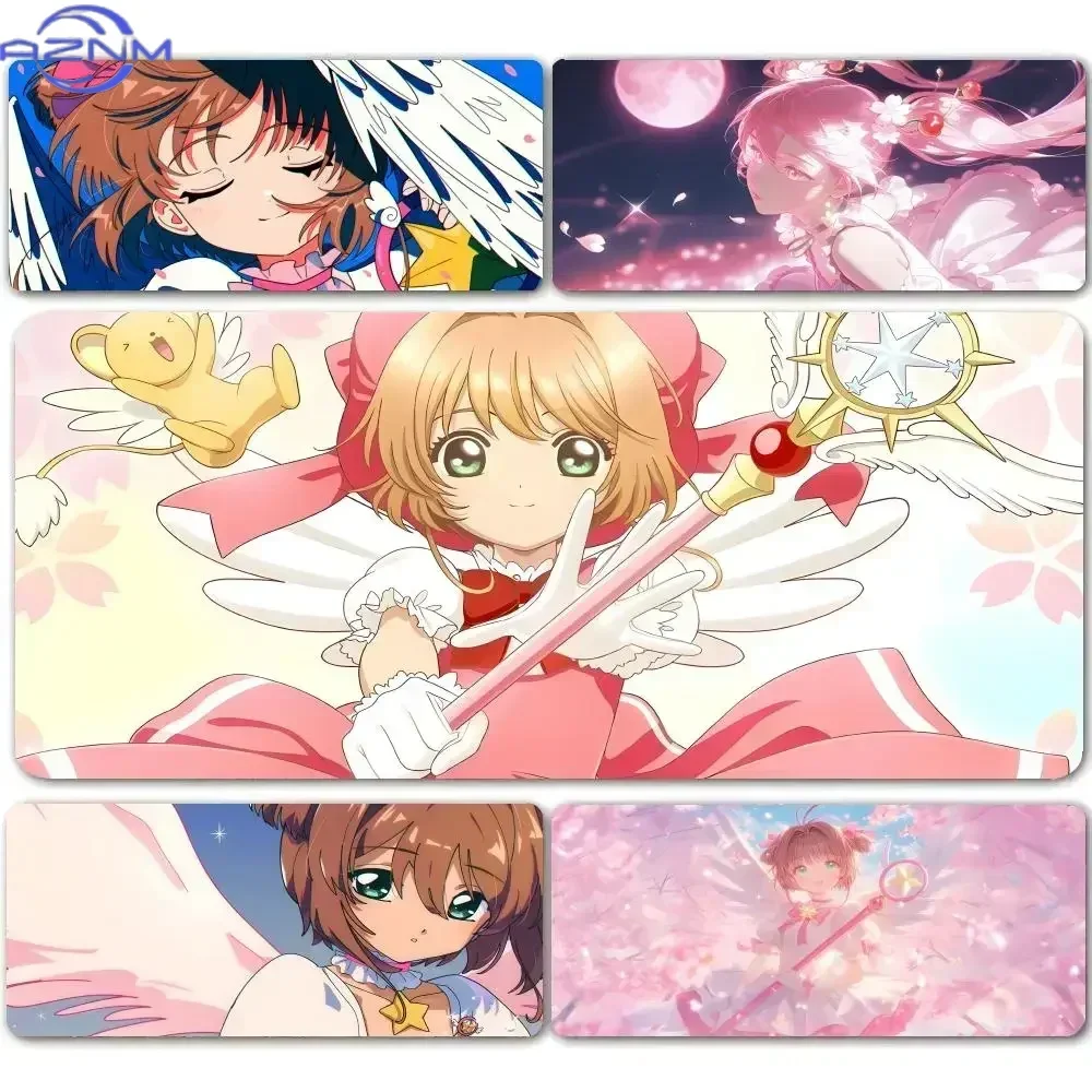 Cardcaptor Sakura Magical Girl Anime Mouse Pad Large Gaming Mouse Pad LockEdge Thickened Computer Keyboard Table Desk Mat