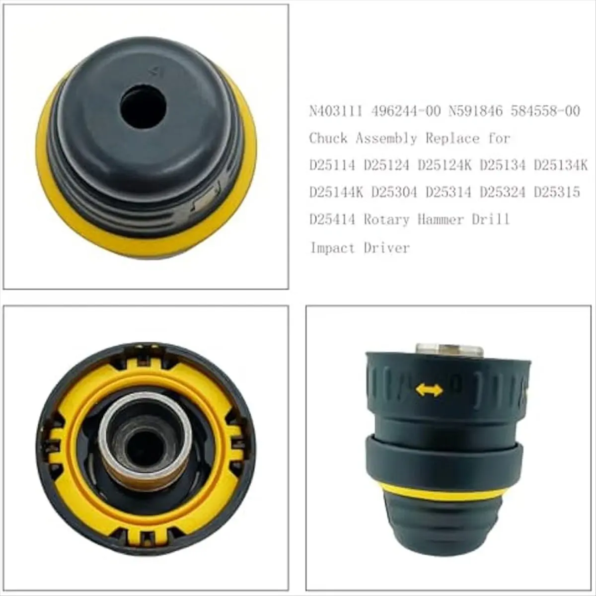

A78I N403111 496244-00 N591846 584558-00 Chuck Assembly Replace for D25124 Rotary Hammer Drill Impact Driver