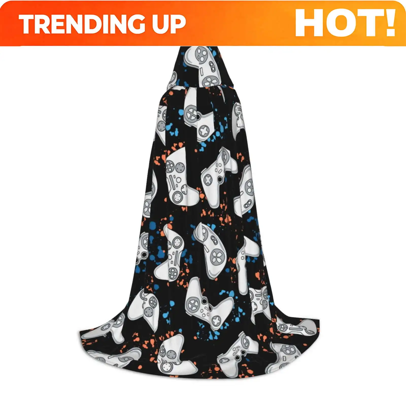 Customization Honeii Game Print Poncho Cape, Cloak Coat, Snuggly Hooded Wearable Blanket, Hooded Cape For Teenagers,Halloween Co