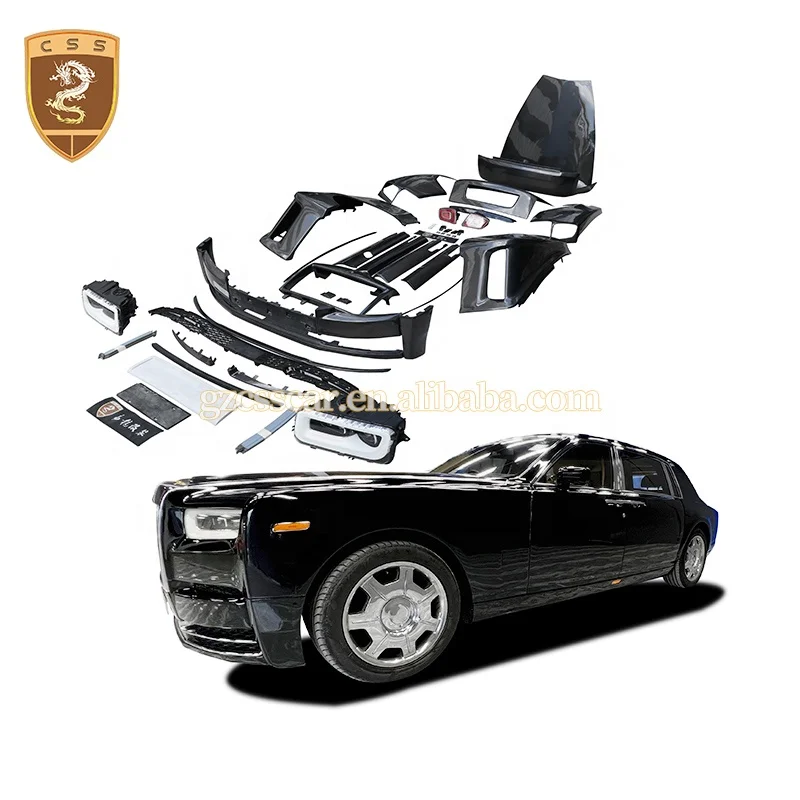 for  Carbon Fiber Car Rear Bumper Diffuser Body Kit For Roll Royce Phantom 8Th Generation Old Style Upgrade To New