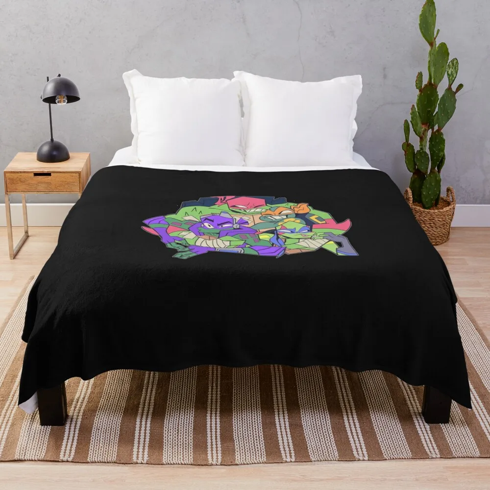 ROTTMNT HUG Sticker Throw Blanket Bed covers Flannel Fabric Summer Blankets