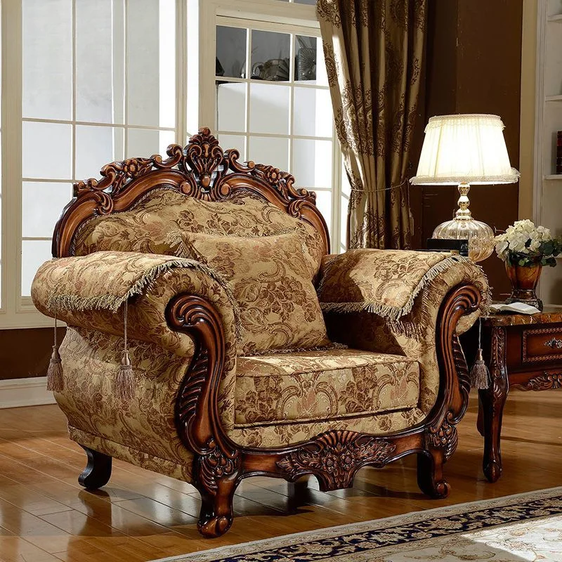 Customizable European sofa 123 combination living room solid wood American fabric sofa size apartment luxury furniture