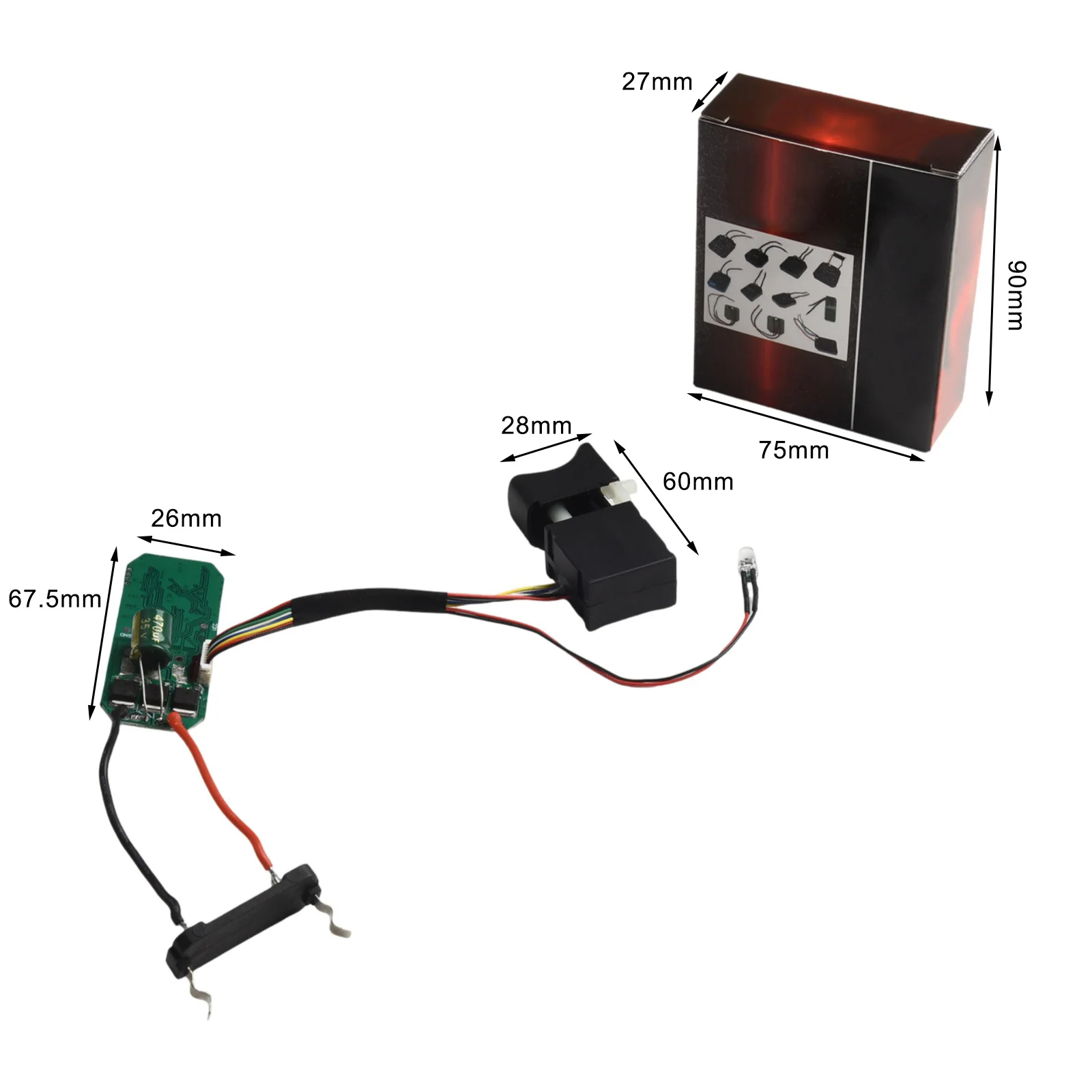 

Запасная плата контроллера для электродрели 16/8В, металлическая и пластиковая, подходит для ремонта электродрелей