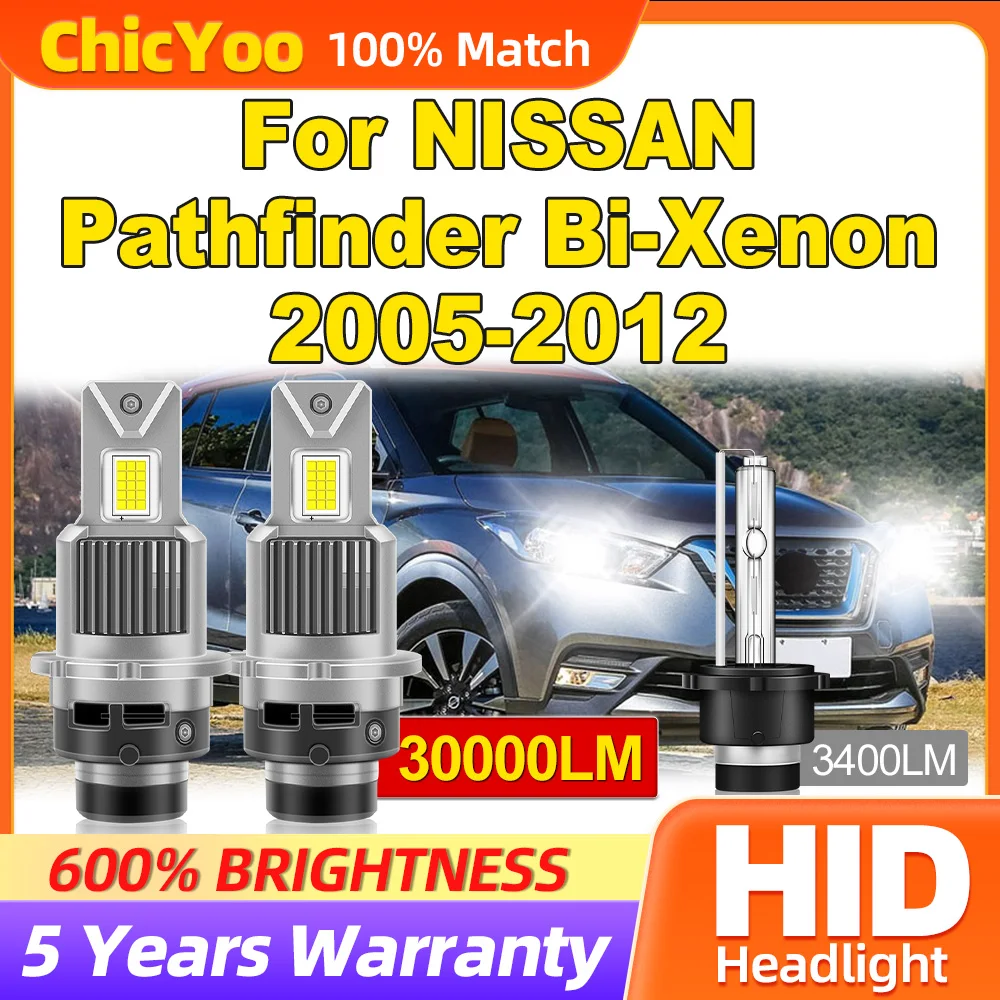 

300W HID Xenon Lights 30000LM Auto Headlamp Bulbs 6000K White Xenon Lamps For NISSAN PATHFINDER BI-XENON 2005-2010 2011 2012