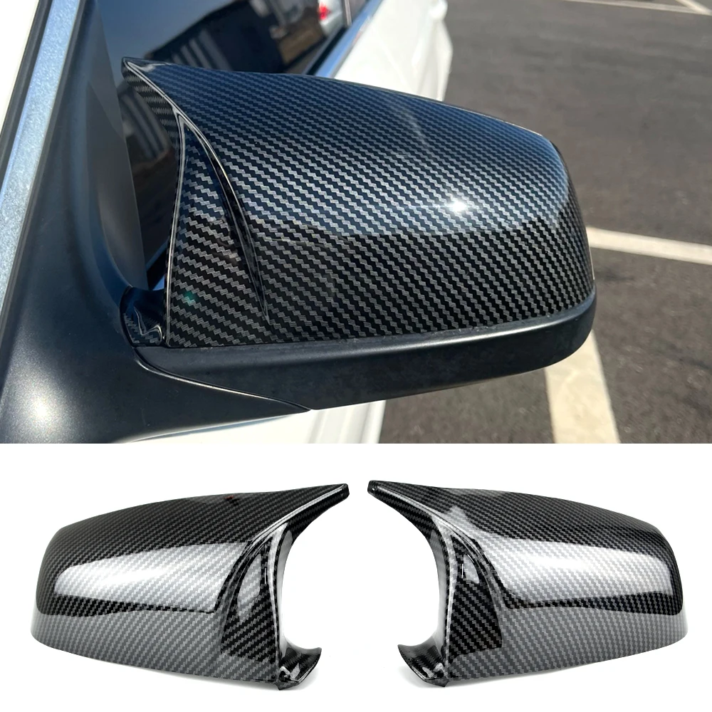 1pair Side Wing Rearview Mirror Cover Cap For BMW 5 6 7 Series F01 F02 F03 F04 F06 F07 F10 F11 Carbon Black high quality types