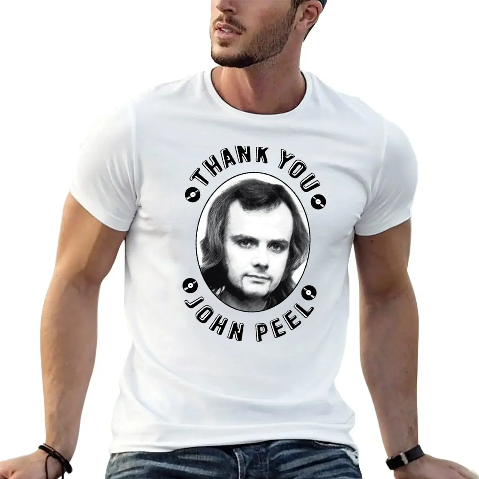 Thank You John Peel T-Shirt korean fashion summer top essential t shirt new edition men t shirts