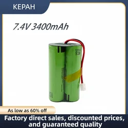 18650 3400mAh lithium batteries 7.4v 18650 li-ion rechargeable battery with wires and JST -XH 2Pconnector