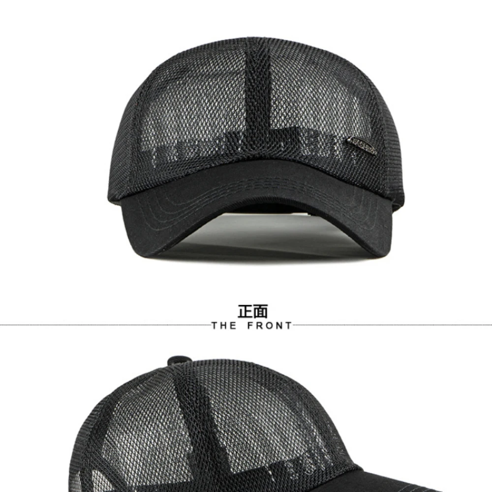 HT4757 Baseballkappe Frühling Sommer Sonnenkappen für Männer Frauen Atmungsaktive Trucker Mesh-Kappe Unisex Verstellbare 6-Panel Baseballmütze – Detail 2