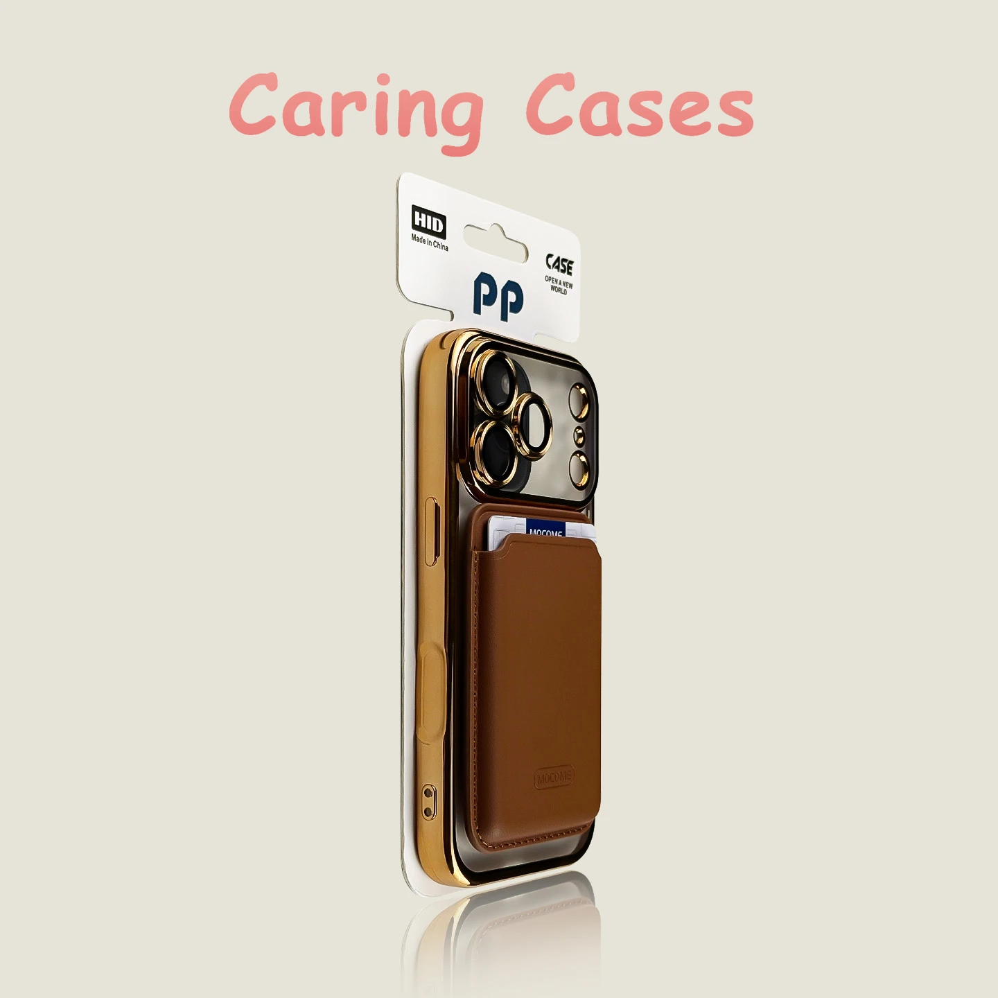 

For iPhone 17 Pro Max Case CD Texture Magnetic Card Holder Electroplated Gold Protective Cover with iPhone 16 15 14 13 12 11