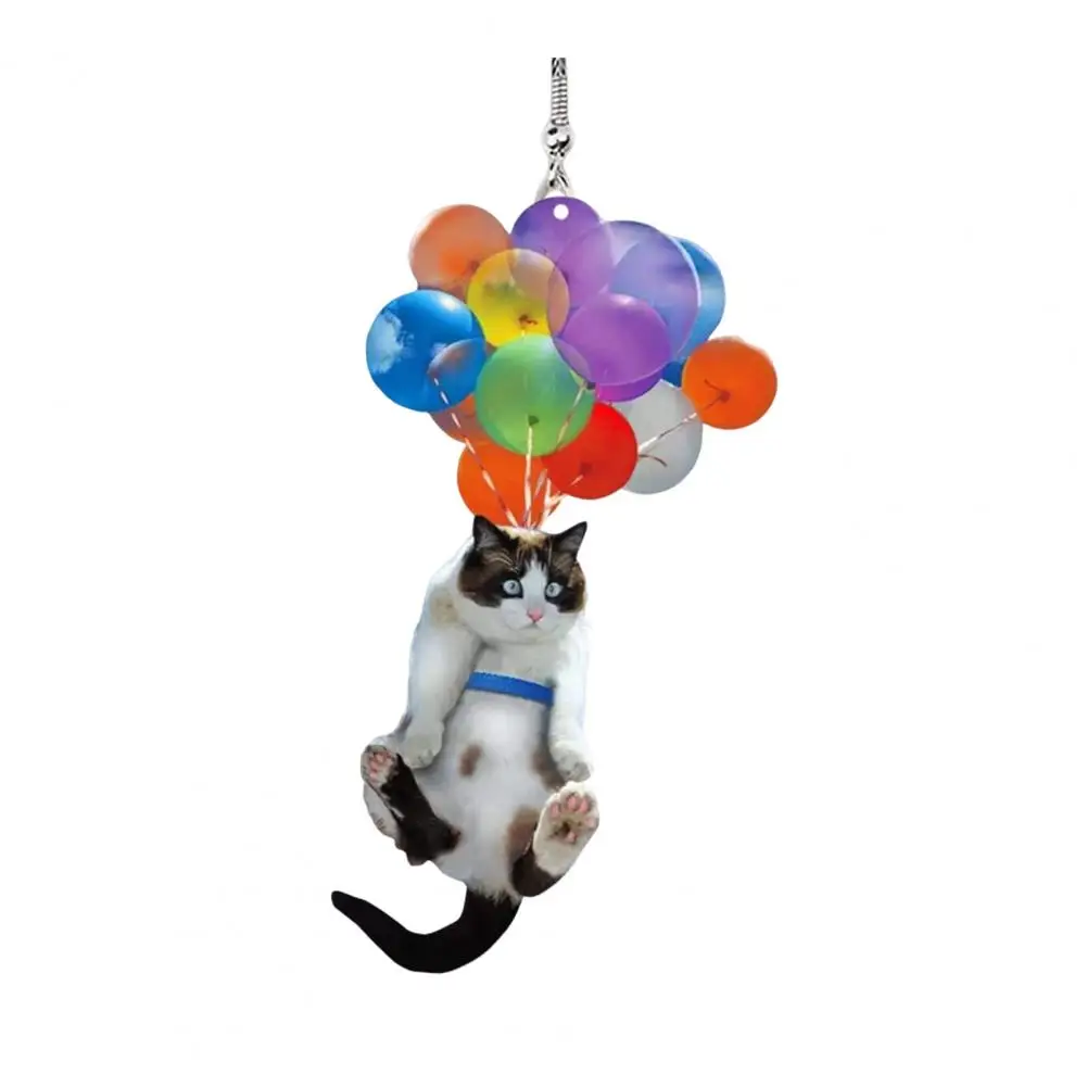 Dog Pendant Balloon Cat Pendant Realistic Car Pendant Ornament with Lanyard Adorable Cat Dog Hanging for Rearview for Pet