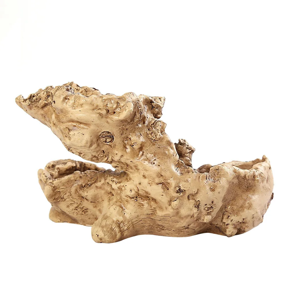 

Realistic Resin Twisted Driftwood Planter Sculpture Multilayer 3 Pots Decorative Succulent Flower Pots for Home Garden Balcony