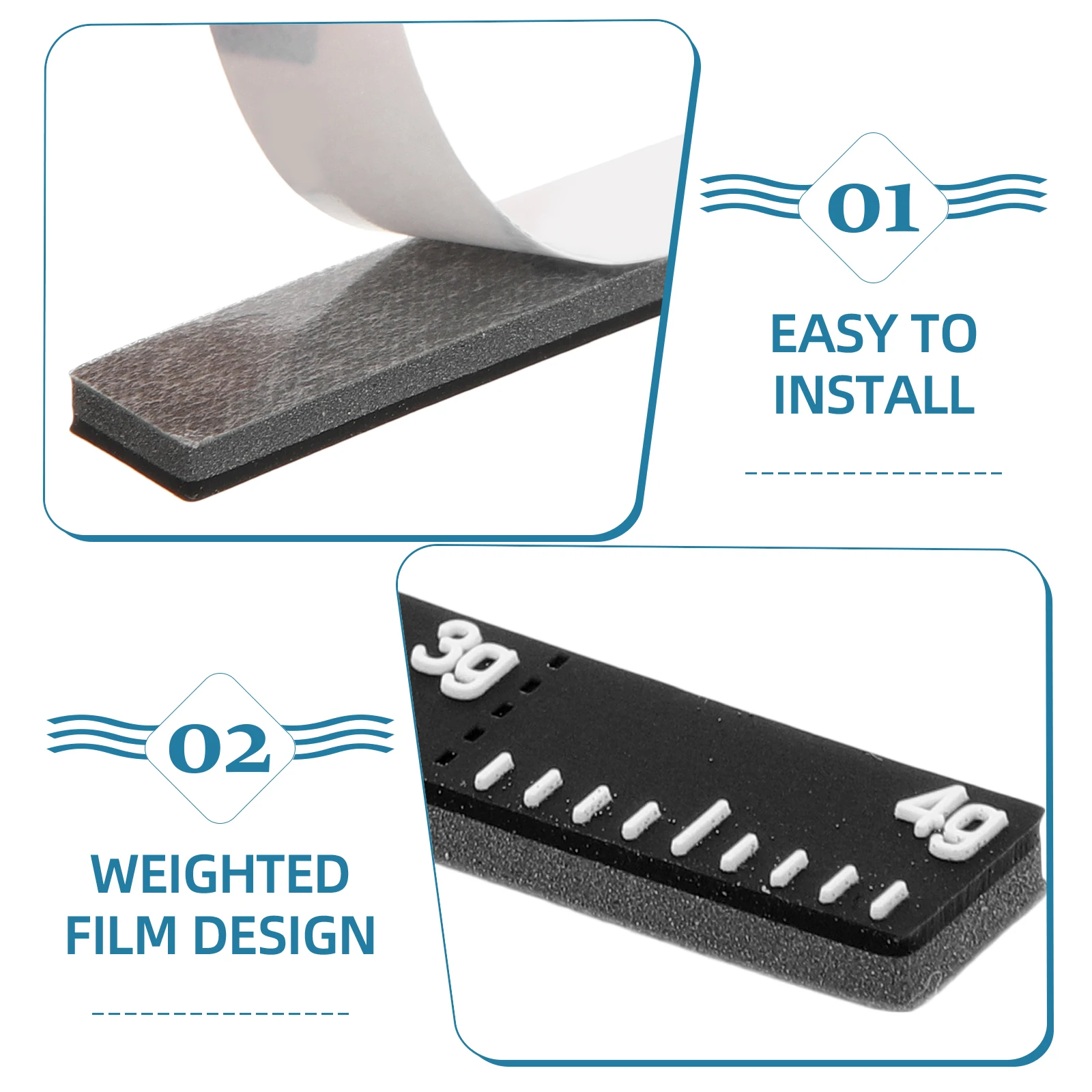 

4g Tennis Weighted Strip Self Adhesive Silicone Balance Part for Racket Accessory Weighted Tennis Strip Enhance Performance