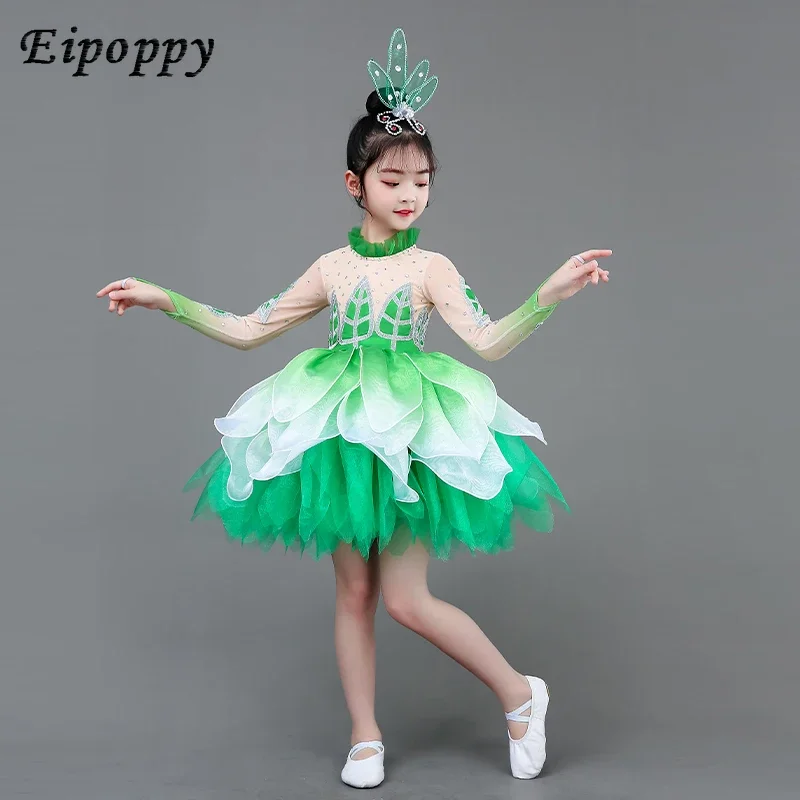 Lotus Pond Moonlight Dancing Dress Xiaohe Elegant Demeanor Flower Fairy Child Jasmine Blossom